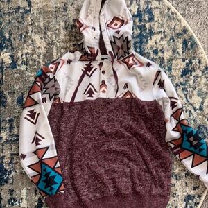 Hooey Multicolor Patterned Hoodie